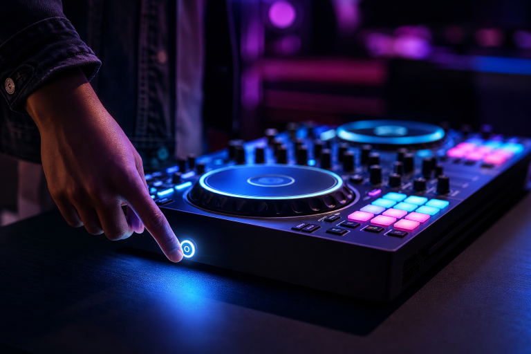 How do you turn on a Pioneer DDJ SX2?